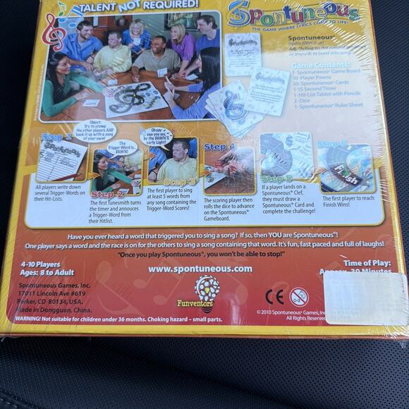 Spontuneous The Party Song Game - Brand NEW Sealed - Picture 2 of 5